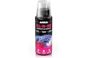 Integratore coralli acquario marino – ARKA All-In-One 118 ml – con calcio, iodio, stronzio e vitamine – oltre 70 nutrienti – per crescita, colore e salute di SPS, LPS e coralli molli