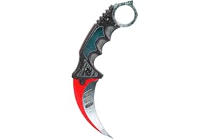 ARI KNIVES ariknives Elite - Counter Karambit Skin Knife CS GO Streik Messe Jagdmesser taktisches Überlebens Camping Werkzeug (Autotronic)