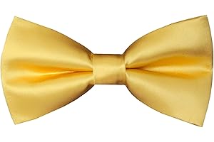 TIES R US Handmade Gold Mens Bow Tie
