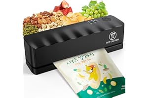 BEDEE Mini Scelleuse de Sacs, Mini Scelleuse Thermique Portative Rechargeable de 4000mAh Avec Bande Chauffante de 12cm et 5 Vitesses Réglables-Scelleuse de Sacs à Chaleur pour Sacs à Chips, Sacs à Collation