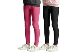 L&K-II Leggings per Bambini Basic Tinta Unita Ragazze Danza Pantaloni capr Pants Estate Baby Fitness Pants Cotton 2708