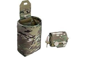 IDOGEAR Pochette de vidange Molle Sac de Recyclage de Magazines Tactique Pliable Utilitaire Poche pour Ceinture de randonnée Gilet(Camo)