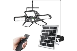 ‎GEYUEYA HOME Solarlampen für Außen, 6 Modi 160LED Solar Hängeleuchte Aussenlampe mit Bewegungsmelder, IP65 Wasserdichte Solarlampe Innen Solarleuchte für Außen Solar Hängelampe für Garten/Balkon/Pavillon
