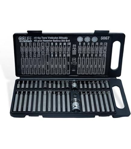 DayPlus 3/8 Zoll Akku Ratschenschlüssel Set, 40 Nm, 12 V, 230 U/min, elektrischer Schraubendreher 7 Steckdosen, 2 x 1500 mAh Batterien, Schnellladung, LED  1420