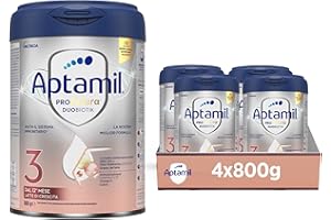 APTAMIL PROFUTURA Duobiotik 3 - Latte di Crescita in Polvere per bambini dal 12° mese - 3200 grammi (4 confezioni da 800g)