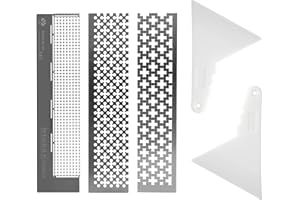 FINDIR 3 Piezas Regla de Pintura de Diamante 5D Acero inoxidable Regla de Diamante 250 Agujeros 408 Agujeros DIY Pintura de Diamante Accesorios