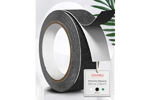 CHUNBAI Bande Adhesive Antiderapante, Anti Derapant Escalier, Bande Antidérapante, Antidérapant Escalier, Anti Derapant Escalier Interieure, Adhésif Antidérapant, 5m x 2,5cm