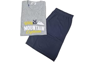 Luga Pigiama Uomo Estivo Cotone Mezza Manica E Pantaloncino Girocollo Cotone