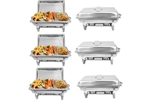 Jacgood Warmhaltebehälter Essen - Erstklassiger Edelstahl Chafing Dish - Warmhaltebehälter für Speisen inkl. Anleitung - Speisenwärmer ideal für Events & Partys (6)