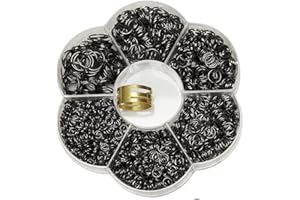 Chenkou Craft 1 scatola 6 colori anello di salto aperto & anello gioielli portachiavi fare da 4 mm a 10 mm con 1 pz anello di salto apertochiudere strumento e 1 pc scatola trasparente (pistola