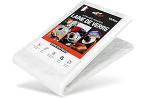 EVAFLOOR® Laine de Verre 50x75 cm - Épaisseur 8 mm | Résiste jusqu’à 800 °C | Parfait pour Silencieux d'Échappement | Installation facile | Convient Enduro, Quad et Scooter