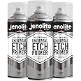 JENOLITE Universal Etch Primer Spray Paint | GREY | High Performance Acid Etch Primer For Difficult Surfaces Including Aluminium, Galvanised Steel, Stainless Steel & Most Metal Surfaces | 3 x 400ml