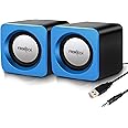 FRONTECH Premium 2.0 Channel USB Powered Speakers with 1.5W x 2 Output, AUX Input, and 1-Year Warranty (Blue)