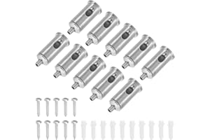 PATIKIL Morsetto per Cavo, Cavo Presa Connettore 10pz Regolabile Acciaio Filo Metallico Corda Cavo Morsetto con Base per Sospensione Lampadario Pannello Lampada Illuminazione Accessori