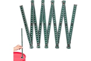 IUIIAII 2 Meters 10-Fold Measuring Stick, Portable Foldable Ruler Durable Folding Wooden Ruler Oil Tank Level Gauge,Oil Tank Metre Rulers Featuring Two Scales of Centimeters and Inches