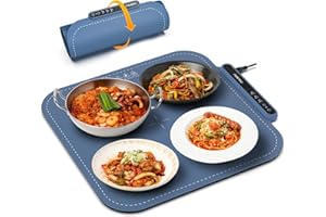 iTRUSOU Electric Warming Tray for Pizza, Dishes, and More - Adjustable Temperature, Foldable Warming Plate, Full Surface Heating for Buffets, Parties - Tabletop Food Warmer with Nano Silicone Material