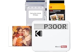 KODAK Impresora Fotográfica Mini 3 Retro P300RW60 Blanco