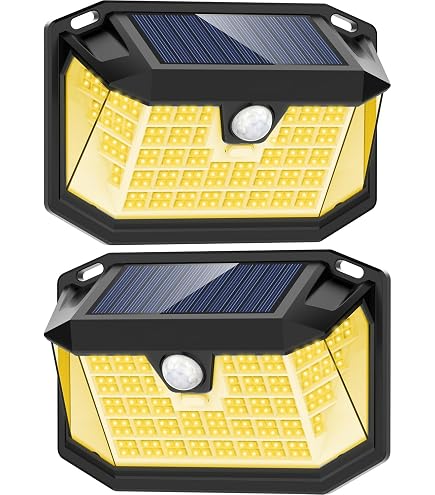 6 Luci Solari Da Esterno Con Sensore Di Movimento: 188 LED, 800 Lumen, IP65, 3 Modalità, Per Giardino E Cortile