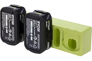 48 TOOLS Soporte de pared para baterías Ryobi de 18 V, ideal para taller o furgoneta, montaje sencillo