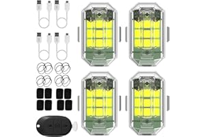 NEOVSUNY Strobe Drone Light,Luce flash a LED senza fili ad alta luminosità, 7 colori per aereo e ricarica USB, luci per droni anti-collisione