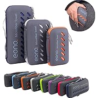 Eono by Amazon - Mikrofaser Handtücher in 8 Farben - Saugfähig, Leicht, Schnelltrocknend, Perfekte Badehandtücher, Reisehandtücher, Sporthandtücher, Strandhandtuch, Sauna Handtuch, Microfiber Towel