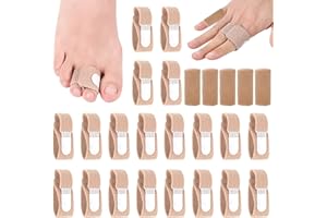 LYJOW 20PCS Bandages Pour Orteils En Marteau, Separateur Orteil,Attelles d'Orteils Cassées,Rembourrés Pour Corriger Les Orteils En Marteau, Les Orteils Tordus Et Les Orteils Chevauchants