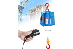 NEWTRY Polipasto eléctric de 500kg, 7,6 m, 1500 W, control de alambre, elevador eléctrico con protección contra sobrecarga (enchufe de 220 V, EU, carga 500 kg)