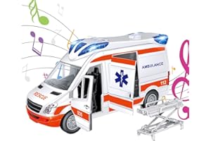 Salyeeluly Toy Ambulance | Electric Ambulance Toy with Lights And Sounds | Large Medical Ambulance Toy | Doors Open & Close, Interactive Kids Giftes Toy, for Kids 3+ Years Old