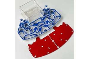 Große Größe 24 * 18cm Arylisches AMEISENNEST, Ameisenfarm, Ameisenlebensraum, FORMICARIUM MIT EINGEBAUTER Arena „PLATTFORM“ (Blue)