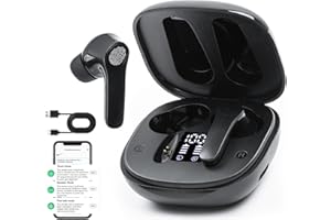 ZHFEIIRU AI Kopfhörer übersetzer In Ear Bluetooth Kopfhörer Kabellos Sprachübersetzer Gerät aktualisierter 144 Sprachen und Acccents Musik Anrufe und Übersetzung für Reisen Lernen (mit Offline-Paket) (Schwarz)