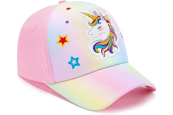 WAWSAM Casquette de Baseball Filles Ajustable Chapeau de Soleil pour Enfants Casquette Enfant Fille