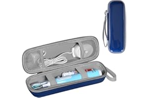 TUNYINSH Electric Toothbrush Travel Case for Oral B/Oral-B Pro/Philips Sonicare Electric Toothbrush, Portable Hard Shell Ice Case for Oral B Toothbrush Heads and Accessories, blue, Toothbrush case