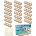 Lot De 20 Porte-Cartes En Bois Naturel - Support Photo Et Menu Pour Mariage Et Événements