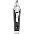 Geepas GNT8651 Nose & Ear Trimmer - Professional 2 in 1 Eyebrow & Facial Hair Trimmer for Men |Cleaning Brush - Electric Nostril Nasal Hair Painless Clipper