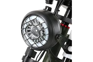 Nulkomma E-Bike Head Light Bicycle Retro LED 24V 36V 48V Front Light Waterproof 3-Pin Male Connector Super Bright LED Headlight Ultra Bright Safety Light Mounting on Front Fork