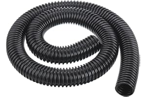 PATIKIL EVA Flessibile Vuoto Pulitore Tubo, 32 mm Esterno Diametro 1M Lunghezza Polvere Collezione Tubo per Industriale Vuoto Pulitore, Nero