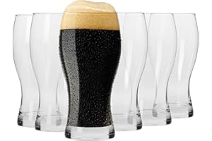 ‎KROSNO KROSNO Kufle, Szklanki do Piwa Ciemnego | Zestaw 6 Szklanek | 500 Ml | Kolekcja Elite | Idealne do Domu, Restauracji i na Przyjęcia | Można Myć w Zmywarce