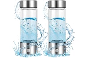 VACCLO 2Pcs Hydrogen Water Bottle - Hydrogen Water Bottle Generator - 420ml/15oz Rechargeable Hydrogen Water Maker with SPE PEM Technology - Rich and Healthy Water, Easy to Use