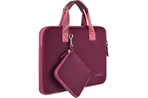 HSEOK 13 13,3 13,5 Maletín Impermeable de Neopreno Elástico con Bolsillo para Accesorios, Compatible con MacBook Air/Pro 13", XPS 14 13, Surface Laptop 13,5" Funda Protectora Bolso,R02D01