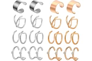 AceFun Fake Nose Ring Magnetic Nose Studs Non-Piercing Fake Nose Ring Septum Piercing Fake Nose Helix Rings for Women Men