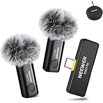 Microfoon Nedis MICW110BK USB-C draadloze lavalier-microfoon met ontvanger