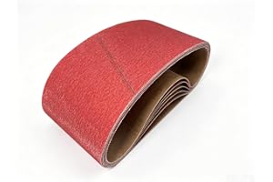 GZKTY Keramiskt slipband 100 x 610 mm, 6 stycken, 120 korn | slipband för bandslipar, för grovslipning, rostning av trä, metall och stål
