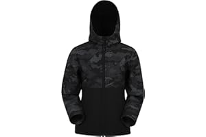 Mountain Warehouse Exodus wasserdichte Windjacke Kinder Softshell - leichte Regenjacke Kinder, atmungsaktive, wasserfeste Jacke, ungefütterte Softshell-Kinderregenjacke