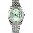 Chairman Men's Wrist Watch with Light Green Dial and Arabic Numbers & Date