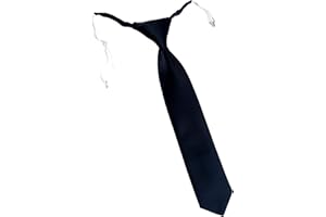 TigerTie Designer Security - Corbata de seguridad en un solo color, preatada con goma elástica