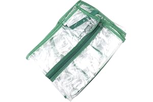 THRINK Spare PVC Cover for 4 Tier Greenhouse – Transparent Replacement Sheeting with Zippered Door – Weatherproof Mini Greenhouse Plastic Cover Only – Easy Fit for Garden Plant Shelving Units