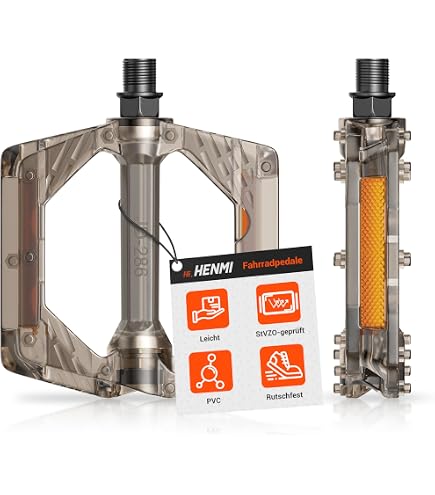 YEXATI Pédales De VTT – Double Roulement DU, Plateforme 106x102 Mm, 20 Crampons Antidérapants, Axe 9/16”, Alu CNC, 400 G Les 2