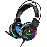 Geonix Audicle Uno Stereo Wired Gaming On Ear Headphone with RGB Light for earcups, 50mm Neodymium Drivers, 2 Meter Nylon Bra