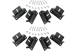 Hicello 8PCS Solar Panel Z Bracket, Black Aluminum Mounting Holders for RV, Boat, Wall, Yacht and Other Off Grid Installation