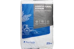 ELIXIR GARDENS Agricultural Gypsum Powder (Calcium Sulphate) | Natural, Soluble Fast-Release Soil Improver & Conditioner, Ideal for Clay-Heavy Soils | 25kg Bag